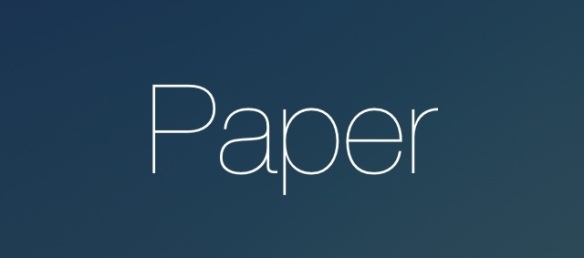 Das Logo der neuen Paper App von Facebook.